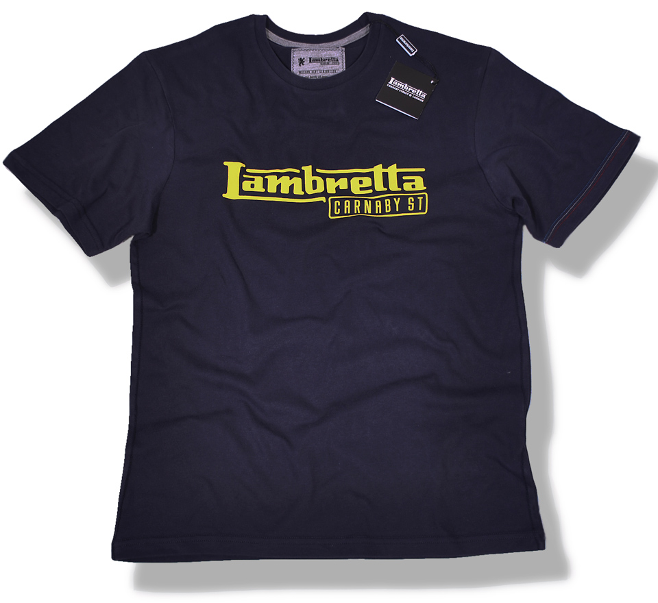Lambretta Mod 60's Carnaby Street Crew Neck T Shirt Navy L Adaptor